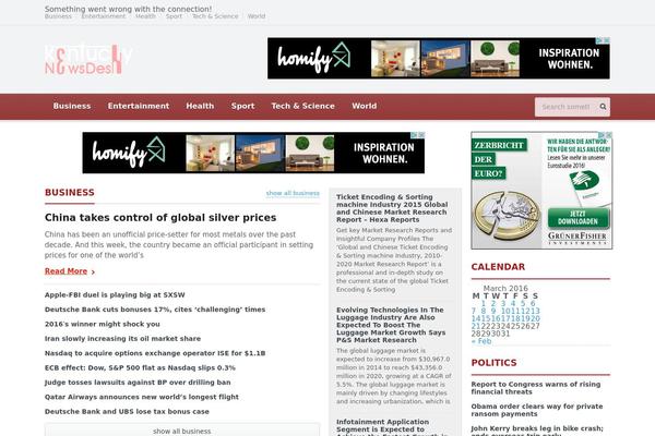 Gadgetine theme site design template sample