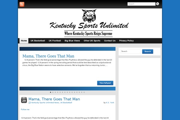 kentuckysportsunlimited.com site used WP FanZone