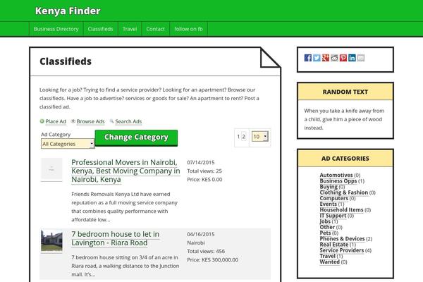 kenyafinder.com site used Press Start