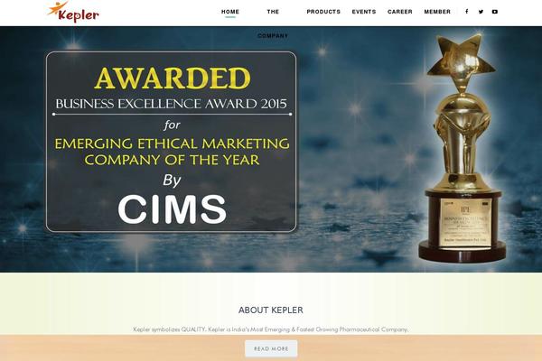 Kepler theme site design template sample