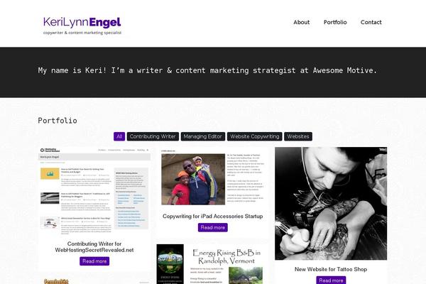 Modern Portfolio Pro theme site design template sample