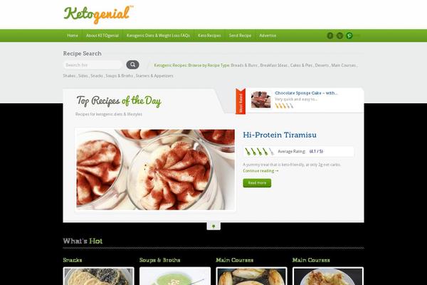 Food Recipes theme site design template sample