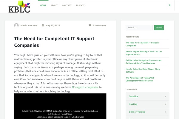 Readable theme site design template sample