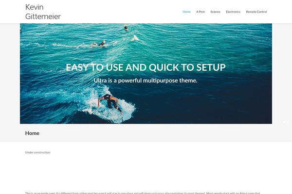 kevingittemeier.com site used Ultra