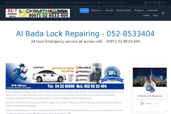 keylockrepair.com site used The7