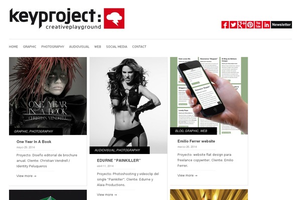 Gridly theme site design template sample
