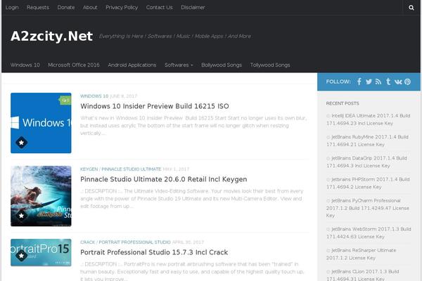 keyscity.net site used Hueman