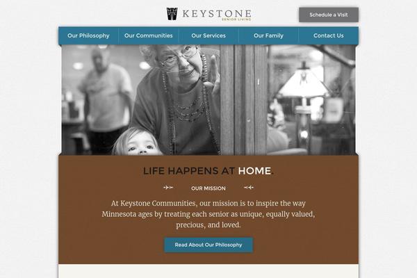 Keystone theme site design template sample