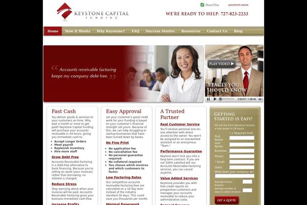Keystone theme site design template sample