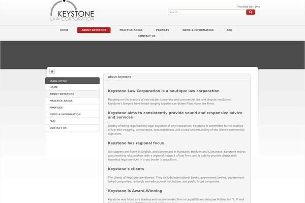 Keystone theme site design template sample