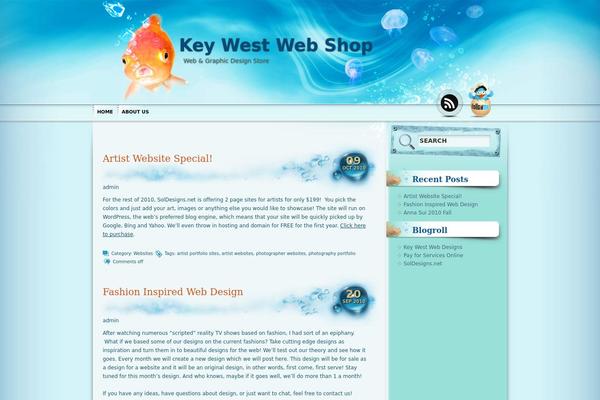 Aqua-blue theme site design template sample