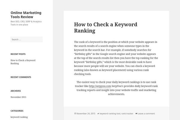 Twenty Fifteen theme site design template sample