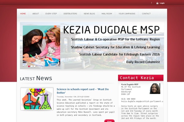 Candidate theme site design template sample