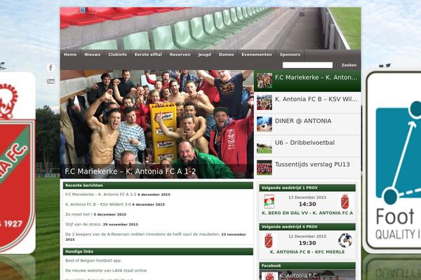 kfcantonia.com site used Footballclub-2.0.8.1