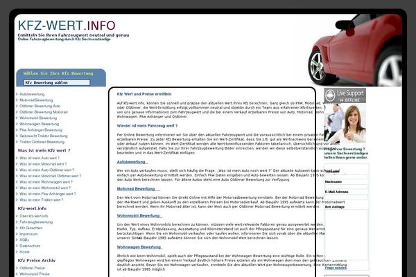 kfz-wert.info site used Theme576