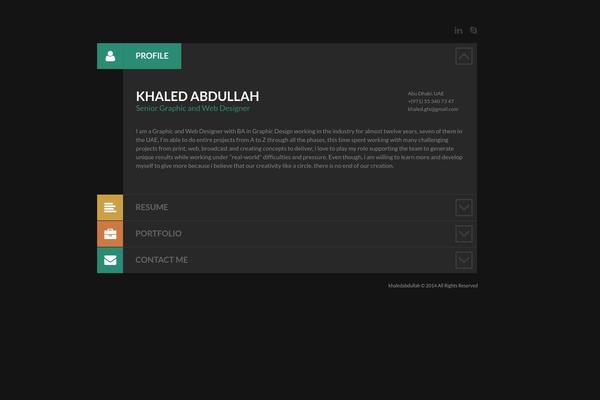 Cv theme site design template sample
