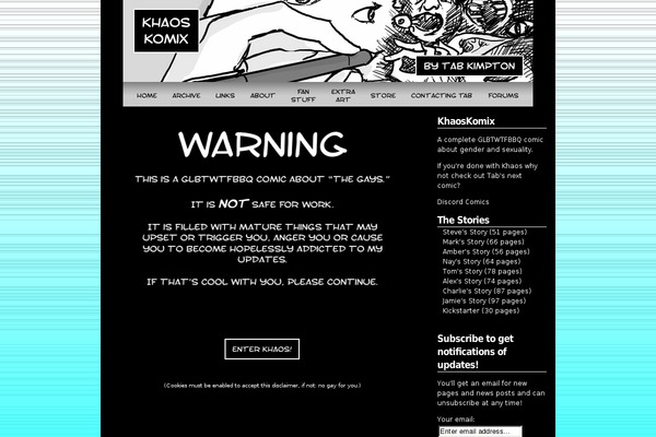Site using Comic Easel plugin