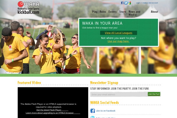 kickball.com site used Yogic-lite
