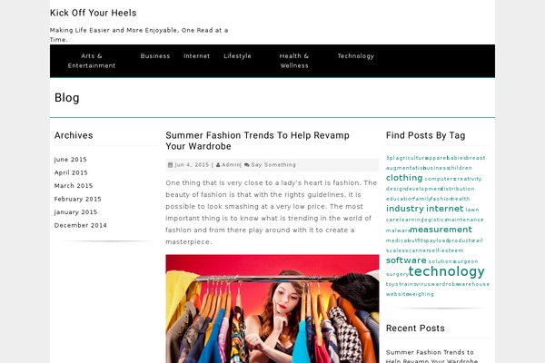 EzyReader theme site design template sample