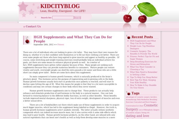 Cherry Dreams theme site design template sample