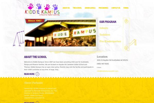Kids theme site design template sample