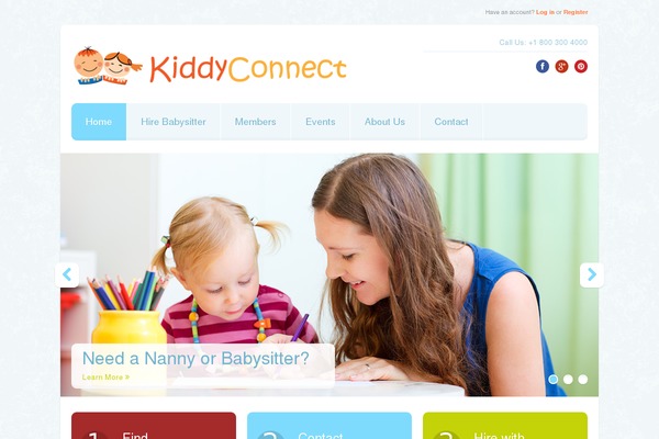 Babysitter theme site design template sample