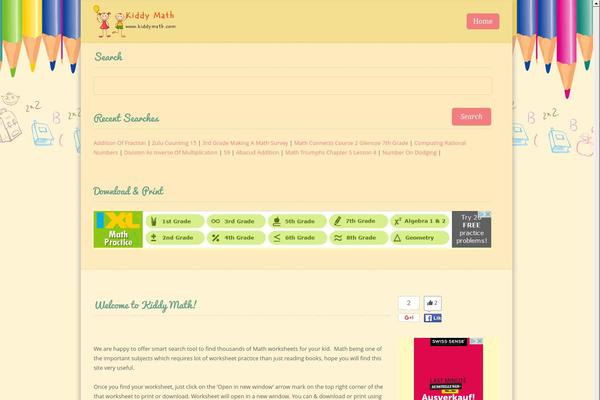 Kids Zone theme site design template sample