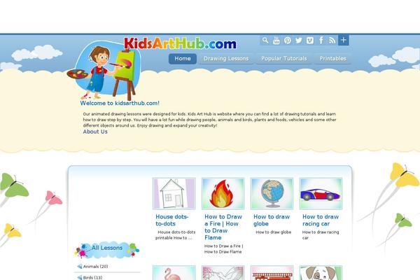 Happy Kids theme site design template sample