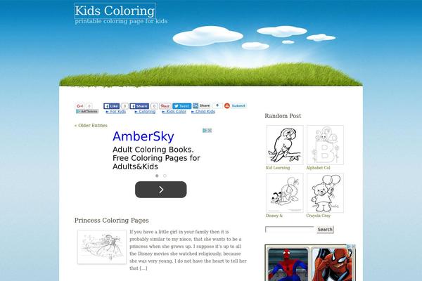 Kids theme site design template sample