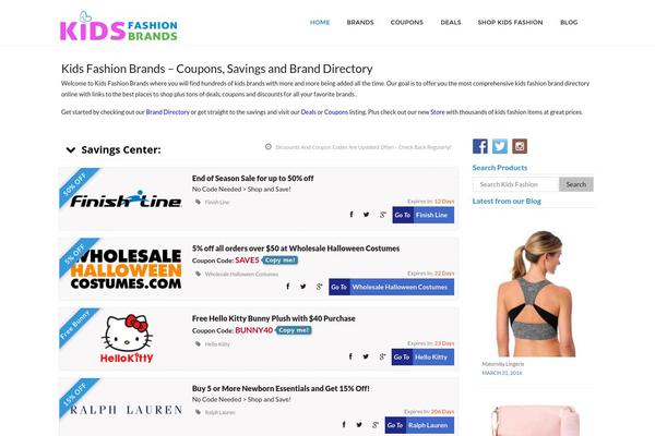 CouponXL theme site design template sample