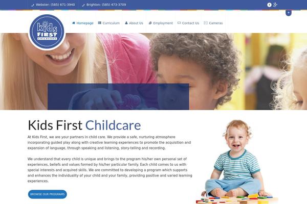 kidsfirstchildcare.com site used Peachclub-theme