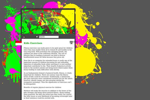 kidsfitnesscentral.com site used Color Splash