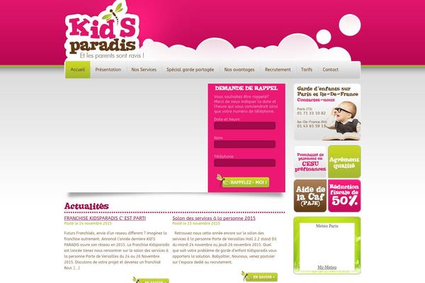 Kids theme site design template sample