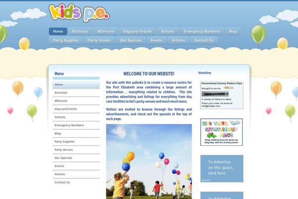 Happy Kids theme site design template sample