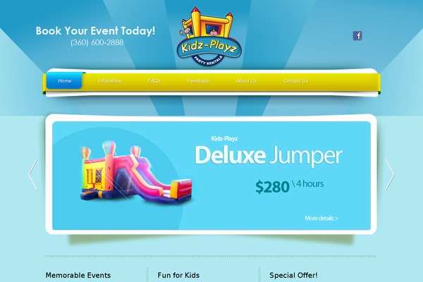 Kids theme site design template sample