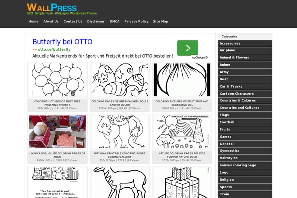 Wallpresss theme site design template sample