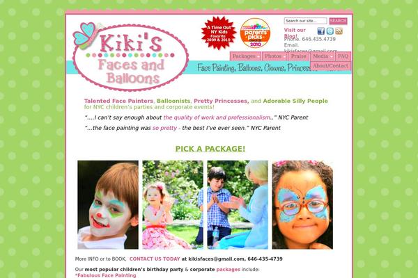kikisfacesandballoons.com site used Feminine Style