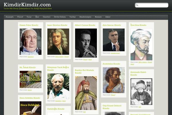 PinBlack theme site design template sample