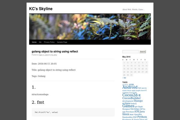 Twenty Ten theme site design template sample