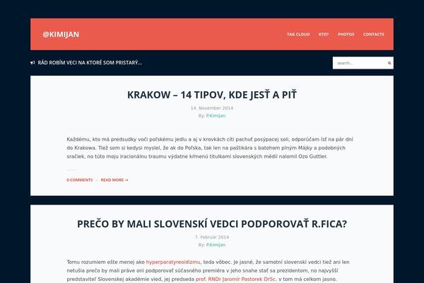Thoughts theme site design template sample