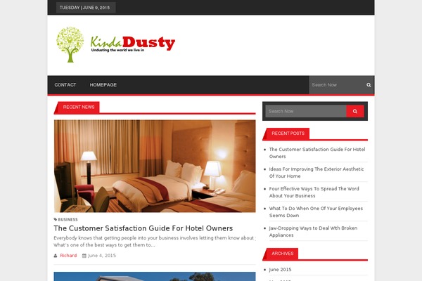 kindadusty.com site used Lineza