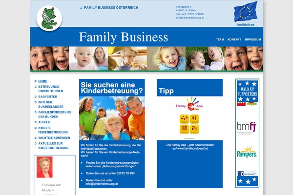 kinderbetreuung.at site used Nerdishtheme