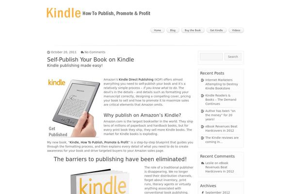 kindlehowtopublish.com site used Clear Theme