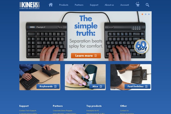 kinesis-ergo.com site used Ke