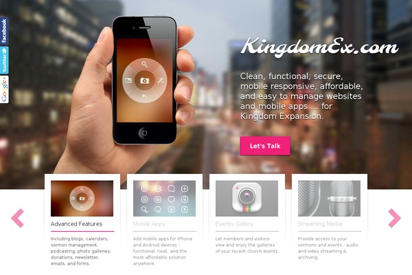 kingdomex.com site used Appz-theme