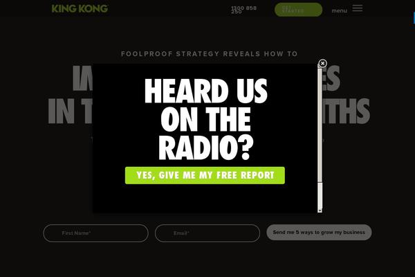 kingkong.com.au site used Kingkong