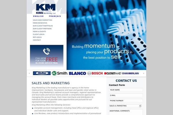 King theme site design template sample