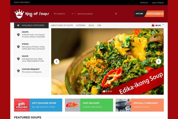 kingofsoups.com site used Sanzo