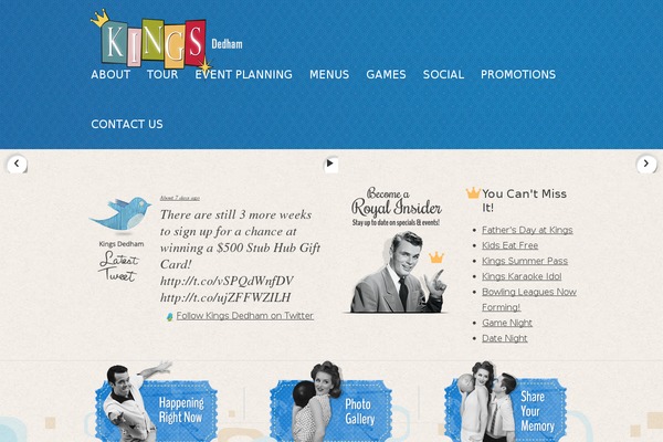 King theme site design template sample