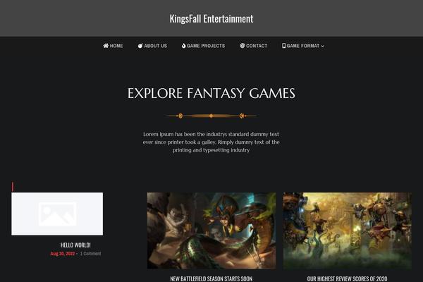 Gameleon theme site design template sample